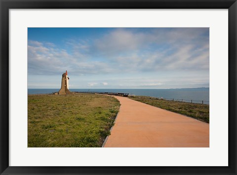 Framed Cap Cerbere Lighthouse Print