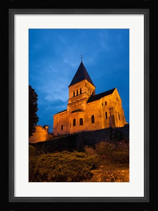Framed Town Church in Mame, France Print