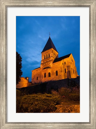 Framed Town Church in Mame, France Print