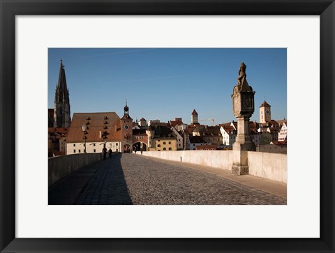 Framed Historic Stone Bridge, Germany Print