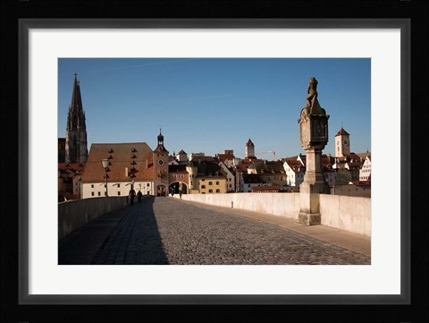 Framed Historic Stone Bridge, Germany Print