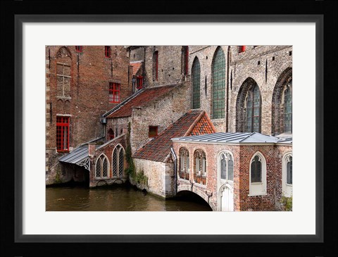 Framed Canals, Bruges, Belgium Print