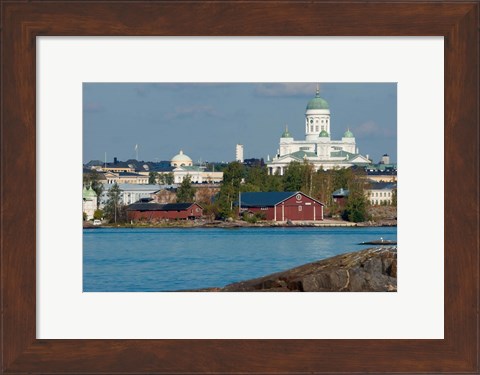 Framed Harbor View, Finland Print