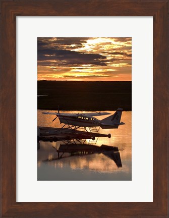 Framed Plane on Whitefish Lake Print