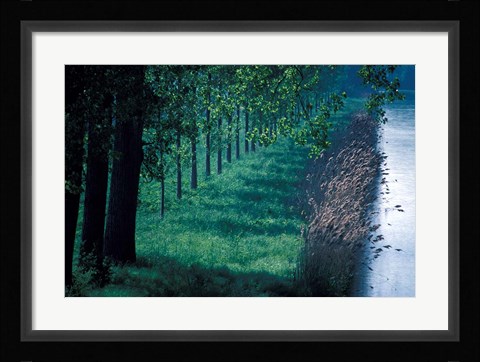 Framed Burgundy Canal, Burgundy, France Print