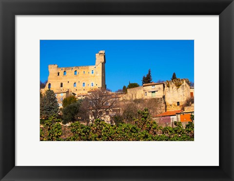 Framed Ruins of the Pope&#39;s Summer Castle in Chateauneuf-du-Pape Print