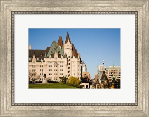 Framed Chateau Laurier Hotel in Ottawa Print