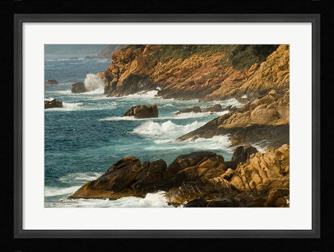 Framed Coastline of Golfe de Porto, Porto, Corsica, France Print