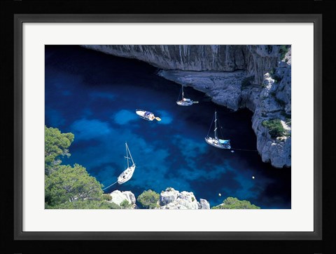 Framed Mediterranean Coast of the French Riviera Print