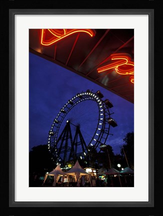 Framed Vienna Giant Ferris Wheel Print