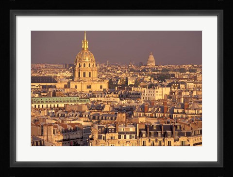 Framed Les Invalides and Panthenon, Paris, France Print