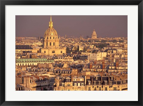Framed Les Invalides and Panthenon, Paris, France Print