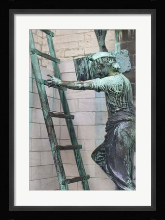 Framed Belgium, Statues and Cathedral Print