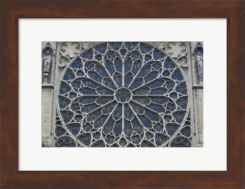 Framed South Rose Window of Notre-Dame, Paris, France Print