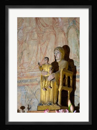 Framed Madonna and Child Statue Print