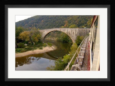 Framed Bridge at Douce Plage, Rhone-Alps, France Print