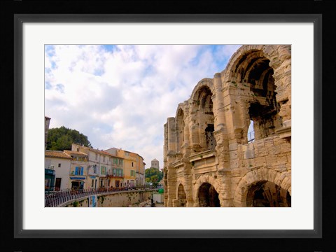 Framed Roman Amphitheatre and Shops, Provence, France Print
