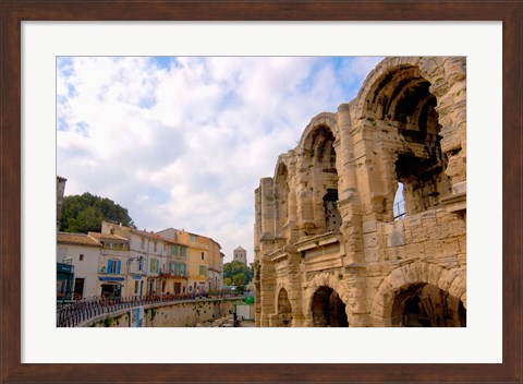 Framed Roman Amphitheatre and Shops, Provence, France Print