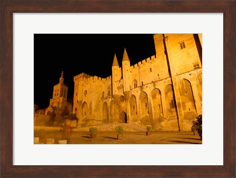 Framed Papal Palace at Night, Avignon Print