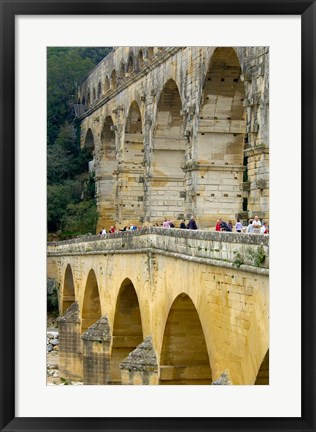 Framed Pont du Gard, Roman Aqueduct Print