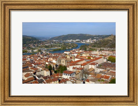 Framed Aerial View of Vienne, France Print