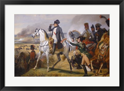 Framed Painting of Napoleon in Hall of Battles Print