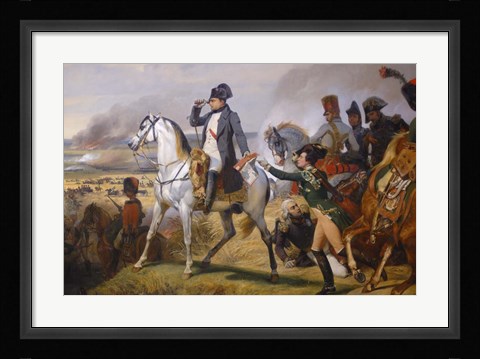 Framed Painting of Napoleon in Hall of Battles Print