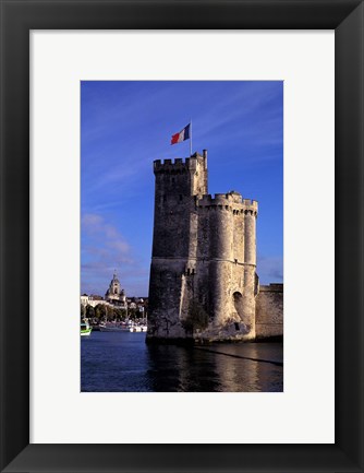 Framed La Rochelle Tour St Nicolas Print