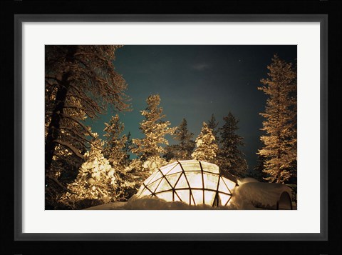 Framed Kakslauttanen, Lapland, Finland Print