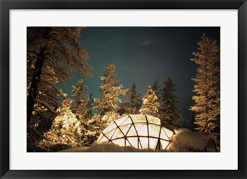 Framed Kakslauttanen, Lapland, Finland Print