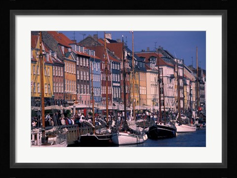 Framed Waterfront, Denmark Print