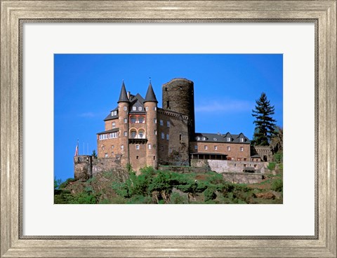 Framed Castle, Rhine River, Germany Print