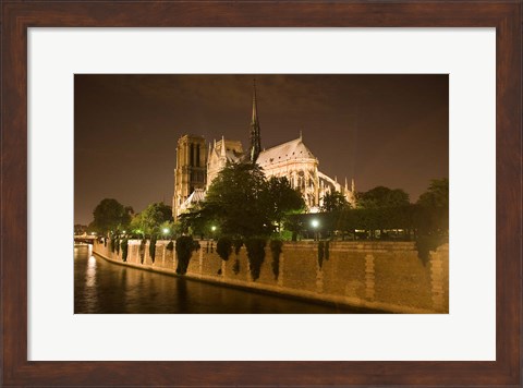 Framed Notre Dame at Twilight Print