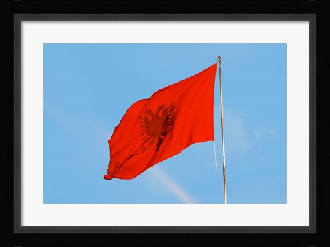 Framed Albania, Tirana, Flag Print