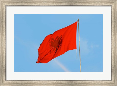 Framed Albania, Tirana, Flag Print