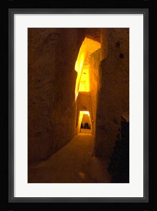 Framed Wine Cellar, Old Chalk Quarry Print