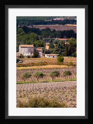 Framed Provencal Village, Chateau Vannieres Print