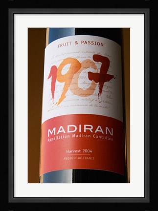 Framed Bottle of 1907 Madiran, France Print