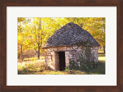 Framed Country Hut of Stone (Borie),  France Print