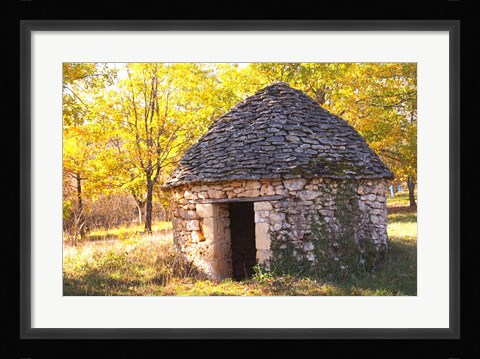 Framed Country Hut of Stone (Borie),  France Print