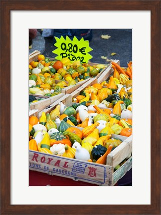 Framed Pumpkins For Sale at Market Stall Print