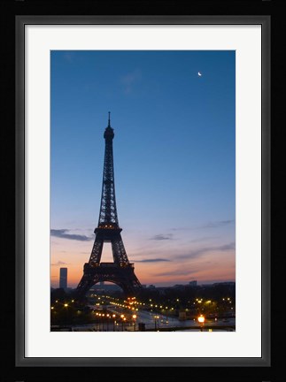 Framed Eiffel Tower and Trocadero Square, Paris, France Print