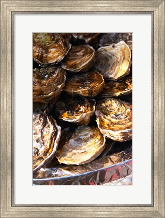 Framed Plate of Oysters, France Print