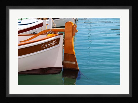 Framed Traditional Boat with Wooden Rudder Print