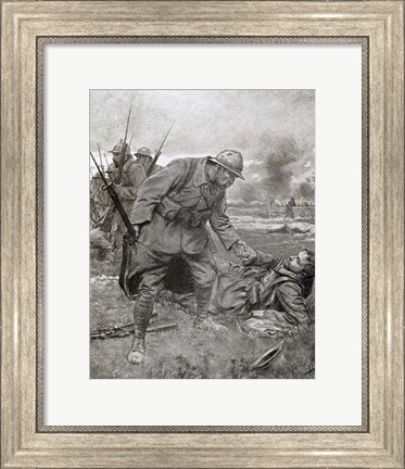 Framed World War I, Battle of Champagne, France Print