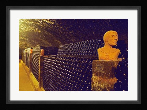 Framed Sculptured Heads in Cellar, Thummerer Winery Print