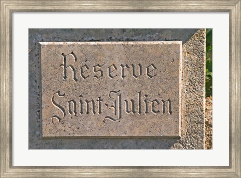 Framed Reserve Saint Julien Vineyard Print