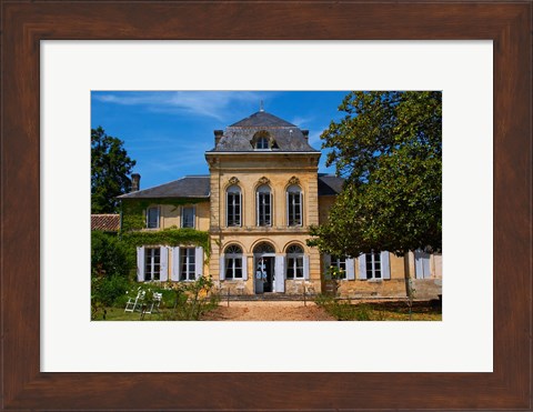 Framed Chateau de Haux Premieres, Bordeaux, France Print