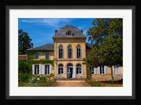 Framed Chateau de Haux Premieres, Bordeaux, France Print