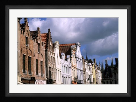 Framed Buildings in Bruges, Belgium Print